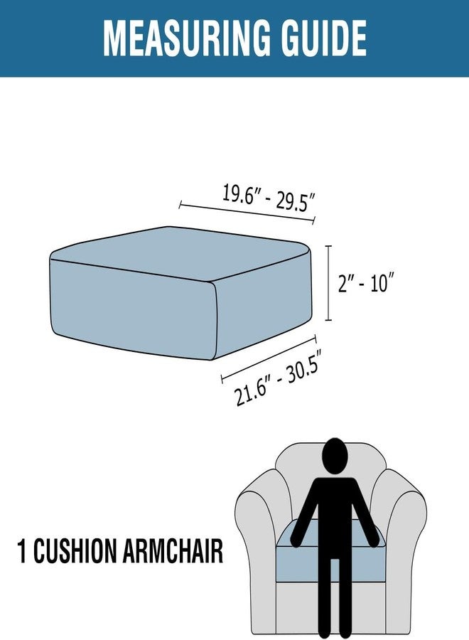 GERLNF Velvet Sectional Couch Cushion Cover Plush Chaise Cushion Slipcover for Chair Loveseat Sofa L Shape Separate Cushion Furniture Protector Seat Cushion Sofa Cover (1 Cushion Armchair,Grey) - Image 2